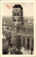 Gdańsk Danzig, Blick auf die St. Marienkirche, Kirchturm, Fassade, Kirchturm