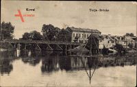 Kowel Ukraine, Blick auf die Turja Brücke, Gewässerpartie, Häuser