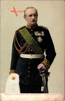 König Friedrich August III. von Sachsen, Portrait, Uniform, Säbel