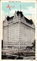 New York City USA, View of the Plaza Hotel, facade, street view