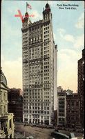 New York City USA, View of the Park Row Building, skyscraper, Hochhaus
