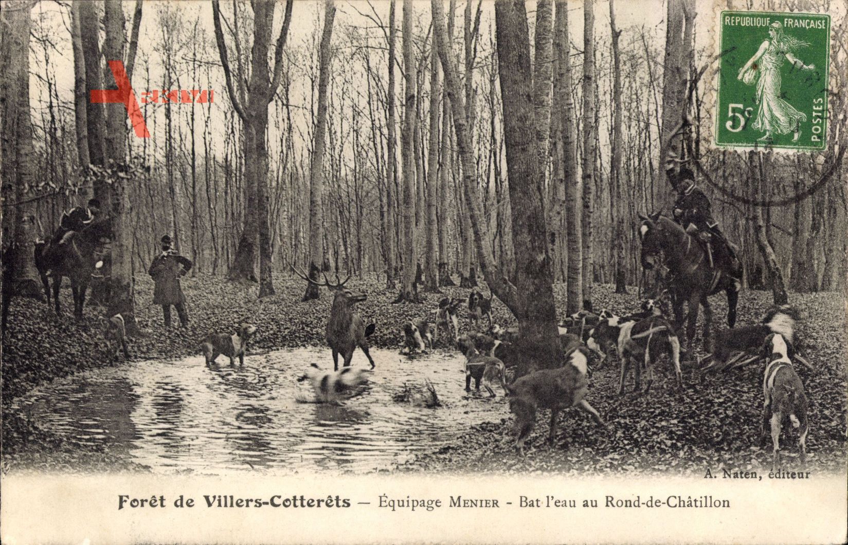Villers Cotterets Aisne, Équipage Menier, Bat l'eau au Rond de Châtillon