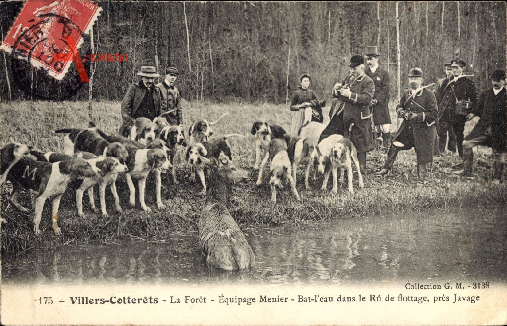 Villers Cotterets Aisne, La Forêt, Équipage Menier, Bat l'eau dans le Rû