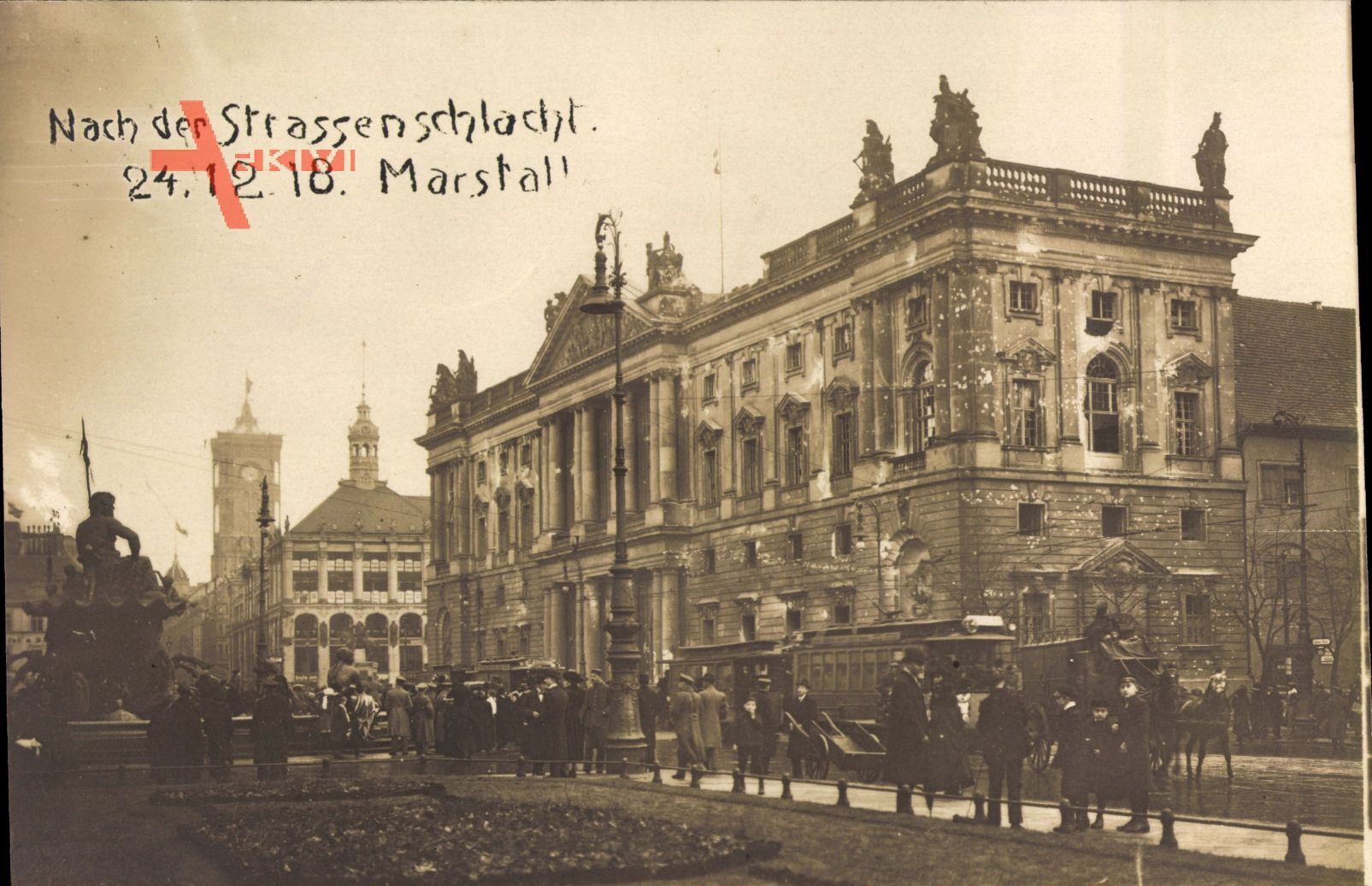 Berlin Mitte, Weihnachtskämpfe, Marstall, Straßenschlacht 24.12.1918