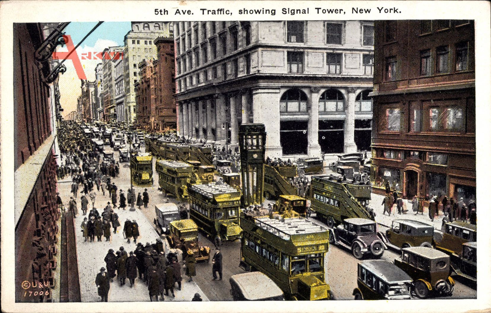 New York USA, 5th Avenue Traffic showing Signal Tower