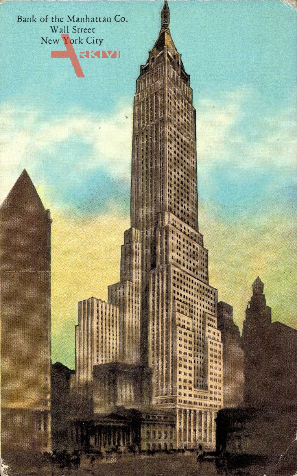 New York City, Bank of the Manhattan Co., Wall Street