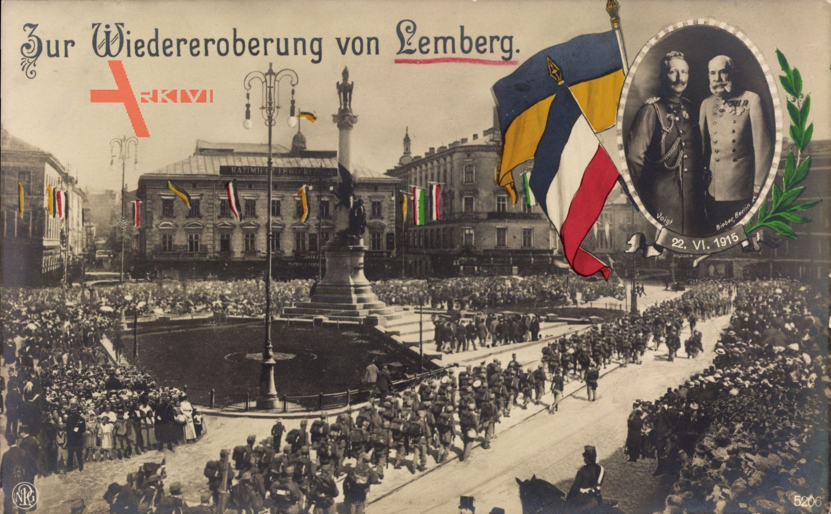Lwów Lemberg Ukraine, Wiedereroberung, Kaiser Wilhelm II., Franz Josef I.
