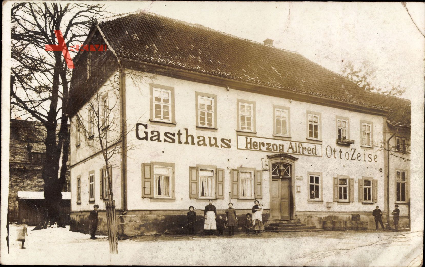 Warza Thüringen, Blick auf das Gasthaus Herzog Alfred, Otto Zeise