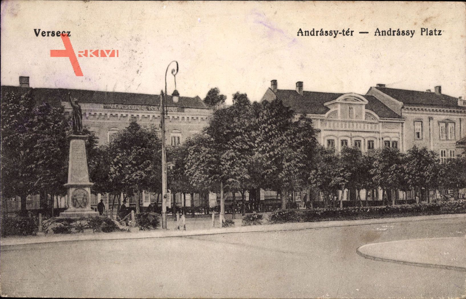 Versecz Serbien, Andrassy ter, Andrassy Platz, Denkmal