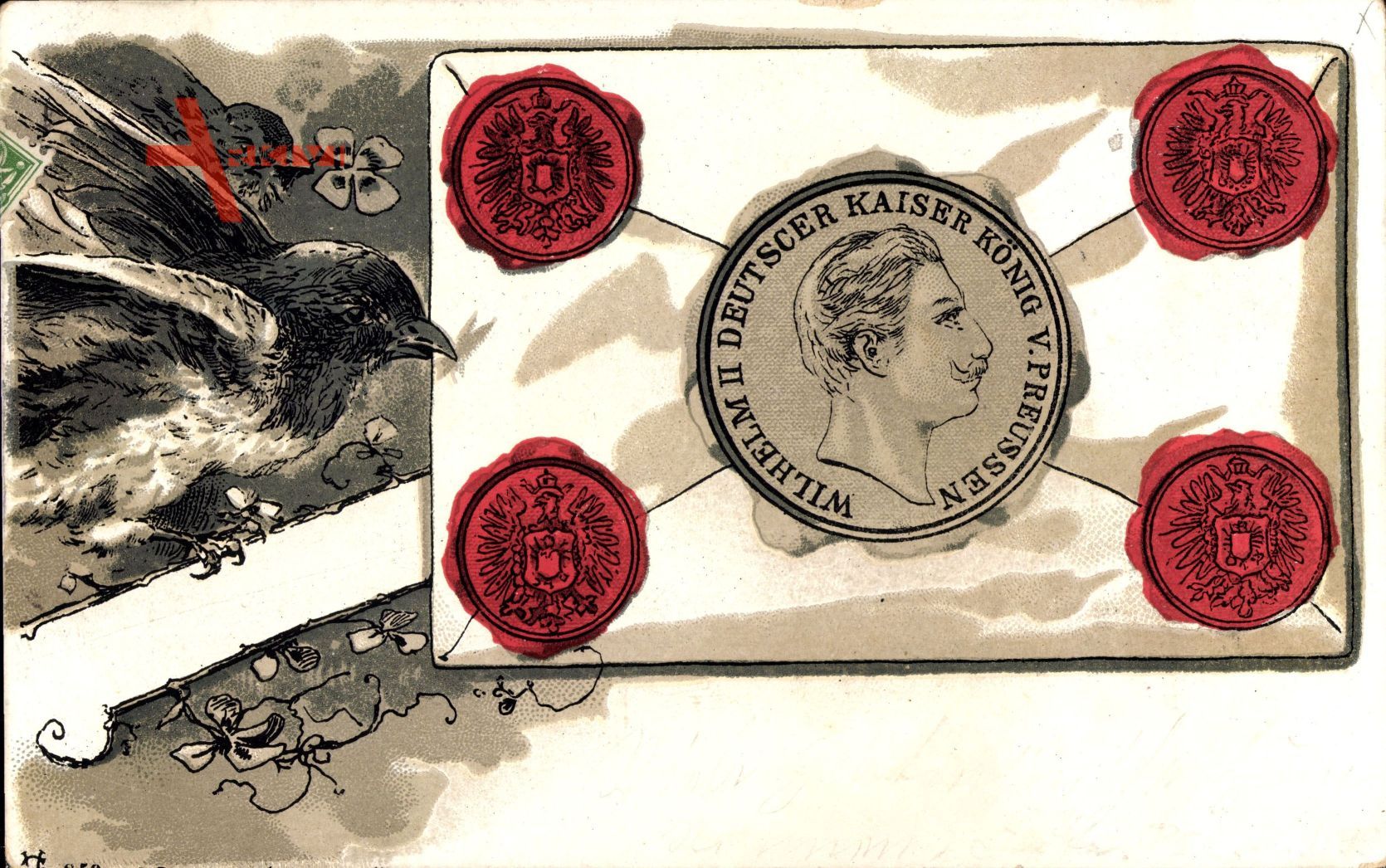 Passepartout Kaiser Wilhelm II., Briefumschlag