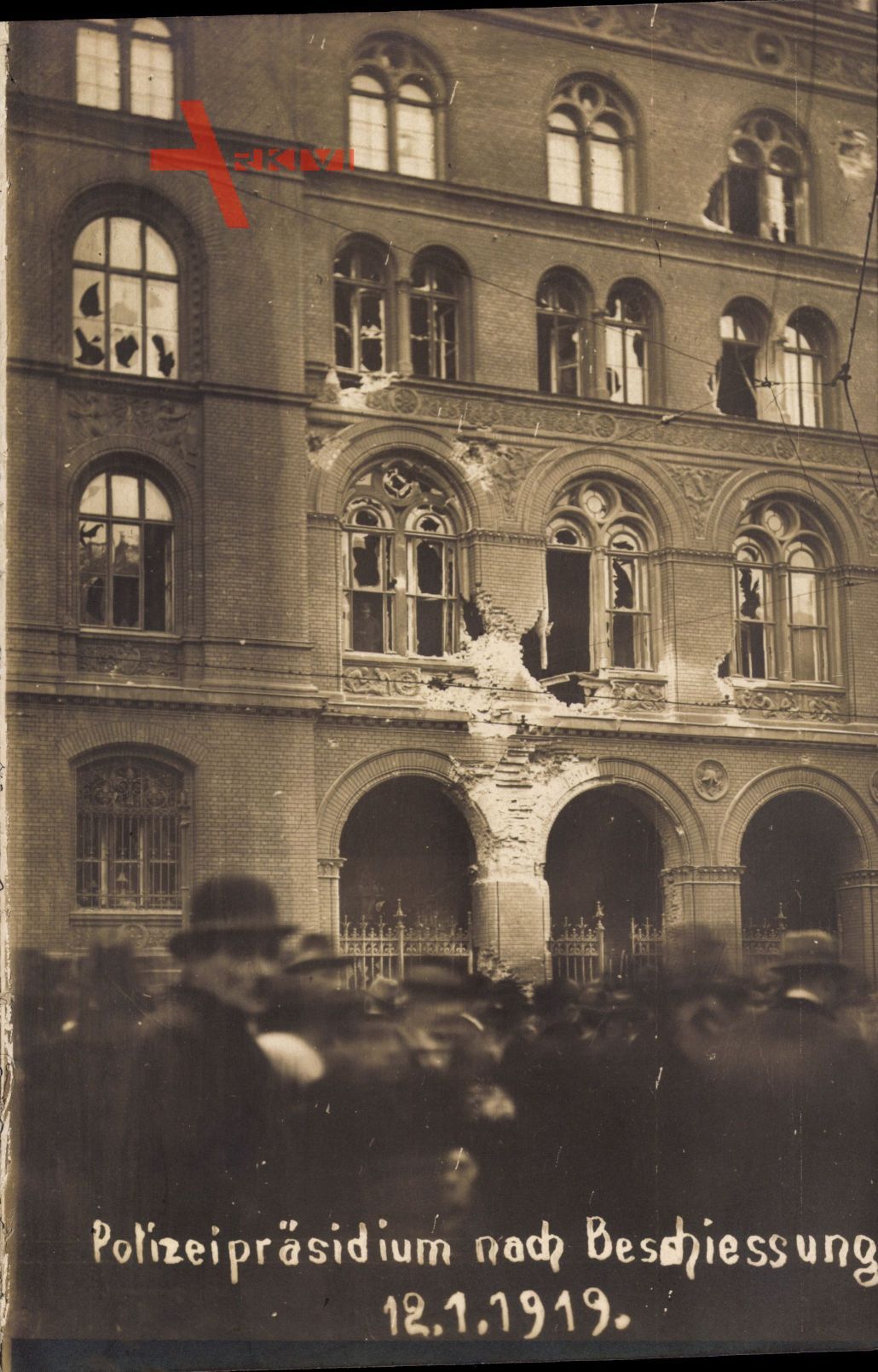 Berlin Mitte, Polizeipräsidium nach Beschiessung 1919, Spartakusaufstand