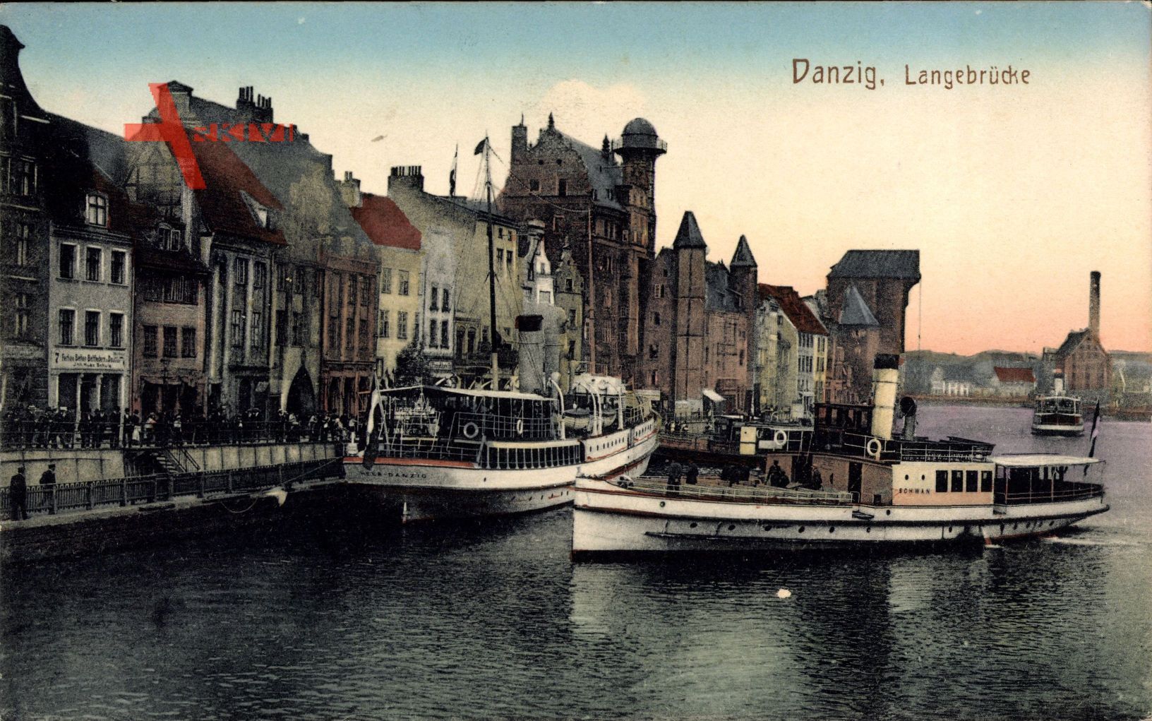 Gdańsk Danzig, Langebrücke, Mottlau, Anlegestelle, Schiff Hela Danzig