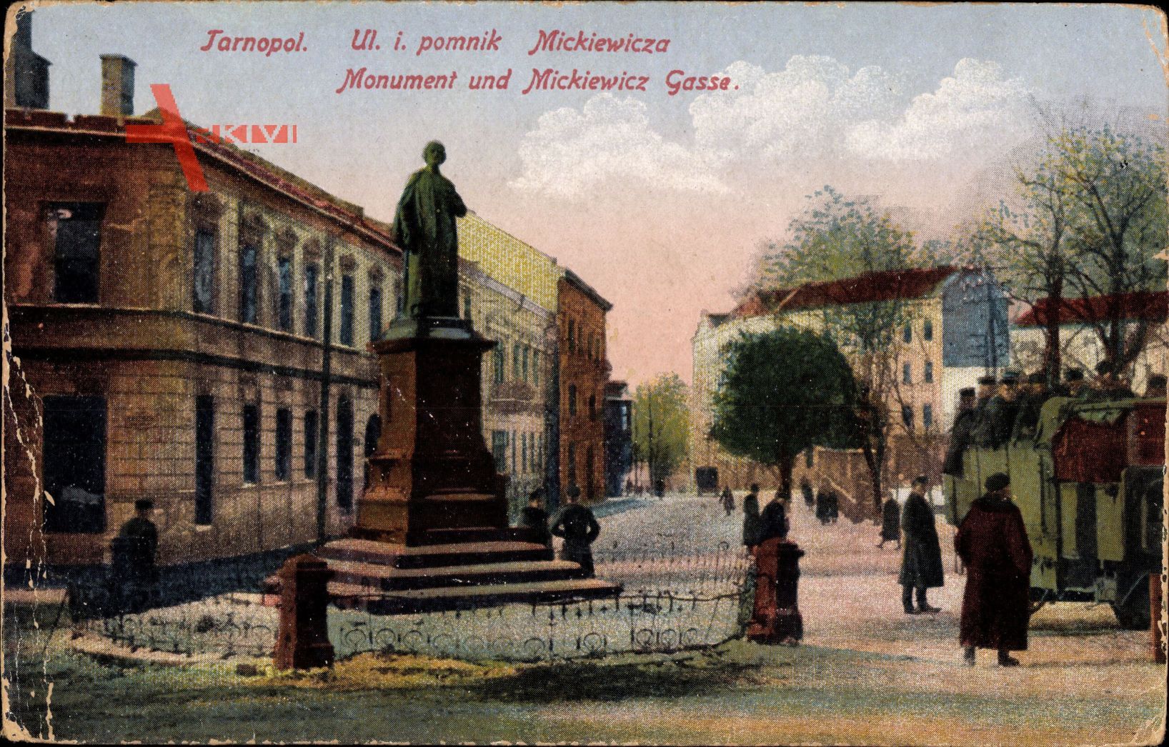 Tarnopol Ukraine, Monument und Mickiewicz Gasse, Denkmal, Soldaten