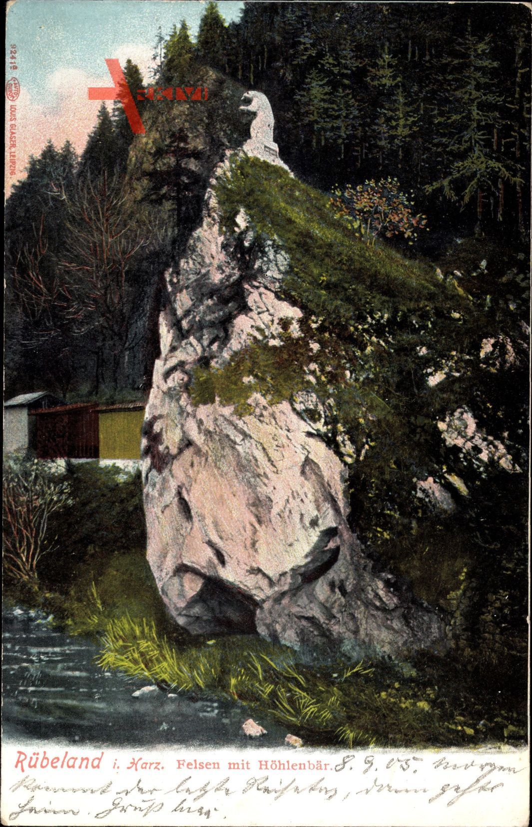 Rübeland Oberharz am Brocken, Felsen mit Blick auf den Höhlenbär