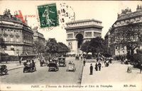 Paris, L'Avenue du Bois de Boulogne et l'Arc de Triomphe