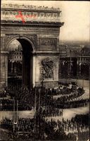 Paris, Siegesparade zum ersten Weltkrieg, Truppen, Arc de Triomphe