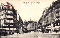 Paris, La Gare du Nord et le Boulevard Denain, Nordbahnhof