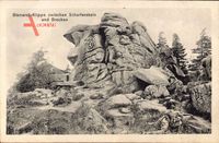 Brocken Harz, Bismarck Klippe zwischen Scharfenstein und Brocken