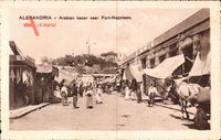 Alexandria Ägypten, Arabian bazar near Fort Napoleon, Geschäfte, Straße