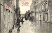 Nantes Loire Atlantique, Rue des Olivettes, Hochwasser, Décembre 1910