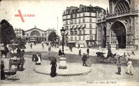 Paris, Gare de l'Est, Ostbahnhof, Straßenpartie, Passanten, Bahnhof