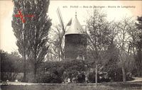 Paris, Bois de Boulogne, Moulin de Longchamp, Windmühle, Parkanlage