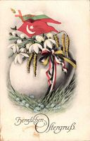 Glückwunsch Ostern, Osterei, Länderfahnen, Türkei, Bulgarien
