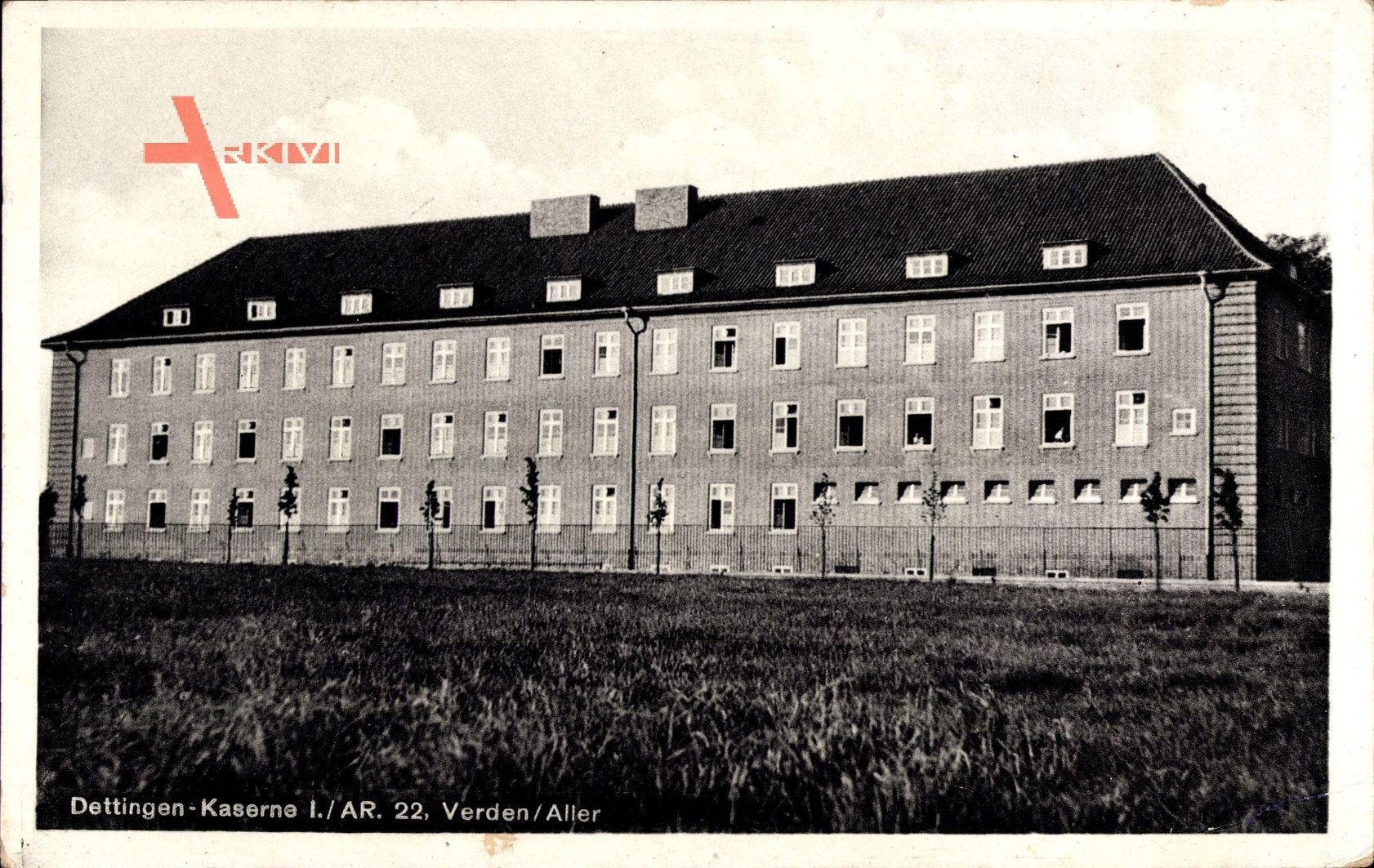 Verden an der Aller, Blick vom Feld auf die Dettingen Kaserne I. AR. 22