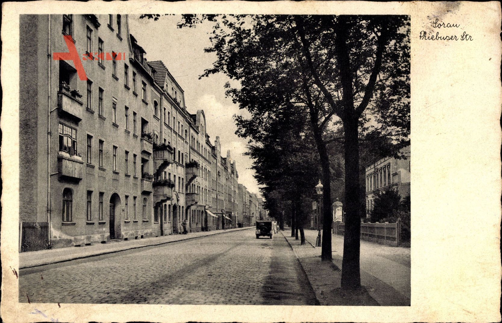 Żary Sorau Ostbrandenburg, Priebuser Straße, Wohnhäuser