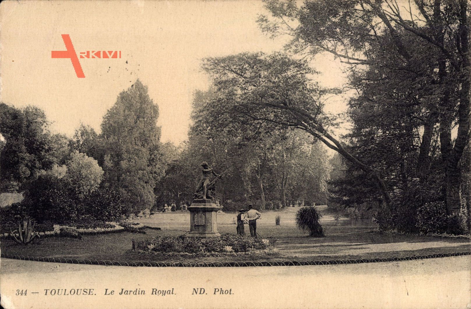 Toulouse Haute Garonne, Le Jardin Royal, Gartenpartie, Statue,Neurdein Frères
