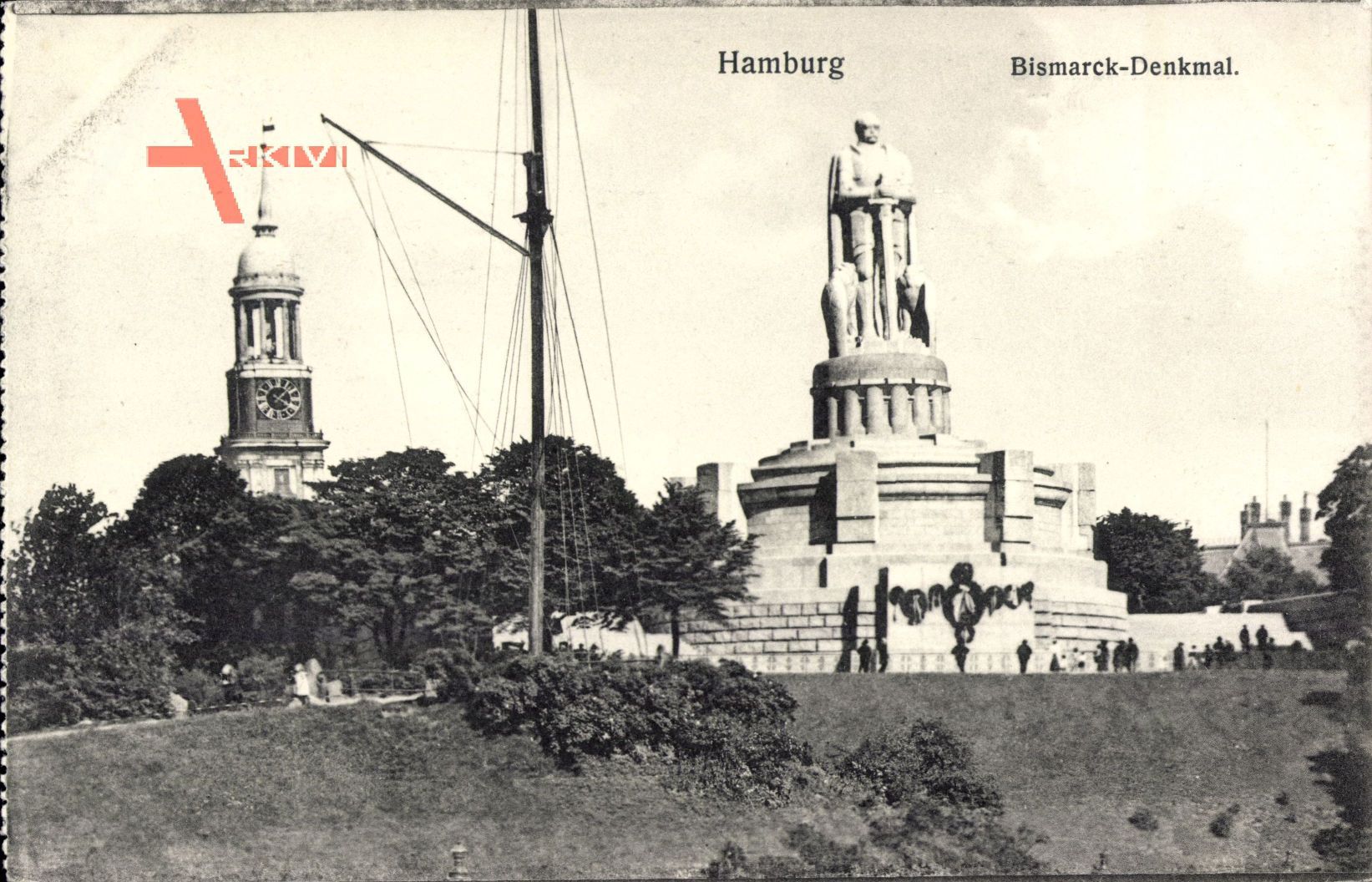 Hamburg Mitte Altstadt, Blick auf das Bismarckdenkmal