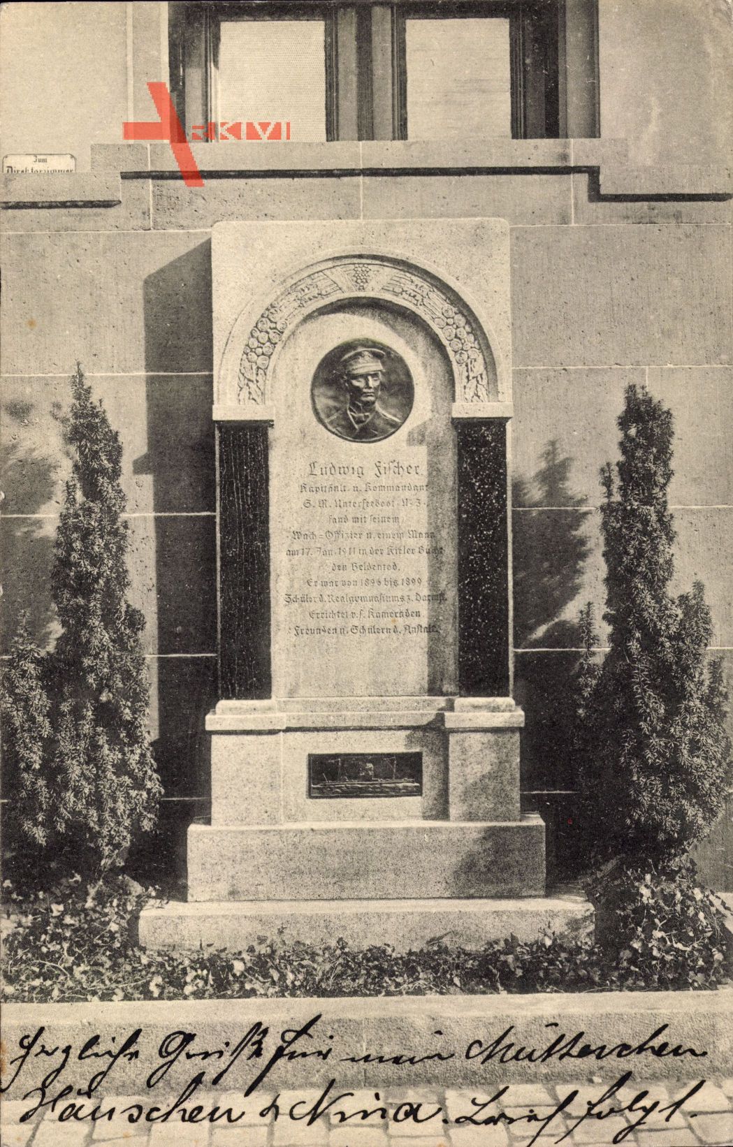 Darmstadt, Denkmal für Kapitänleutnant Fischer von SMU 3