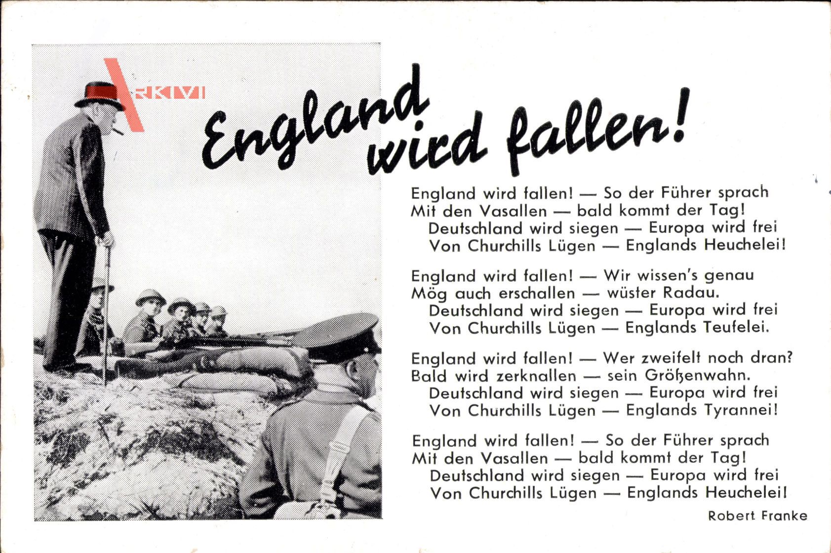Lied England wird fallen, Winston Churchill, Britische Infanterie