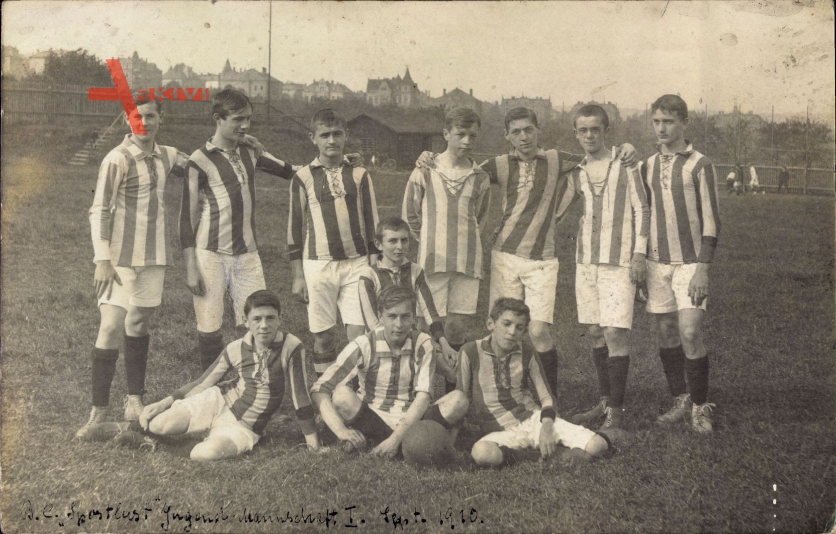 Fußballmannschaft, Sportlust, Jugendmannschaft I., 1910