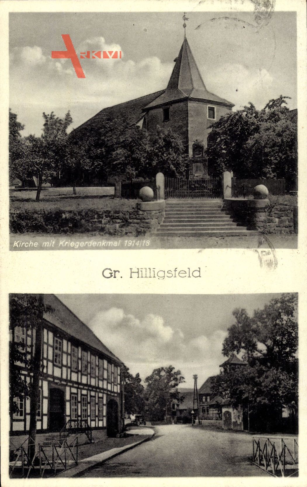 Groß Hilligsfeld Hameln, Kirche mit Kriegerdenkmal aus dem I. Weltkrieg