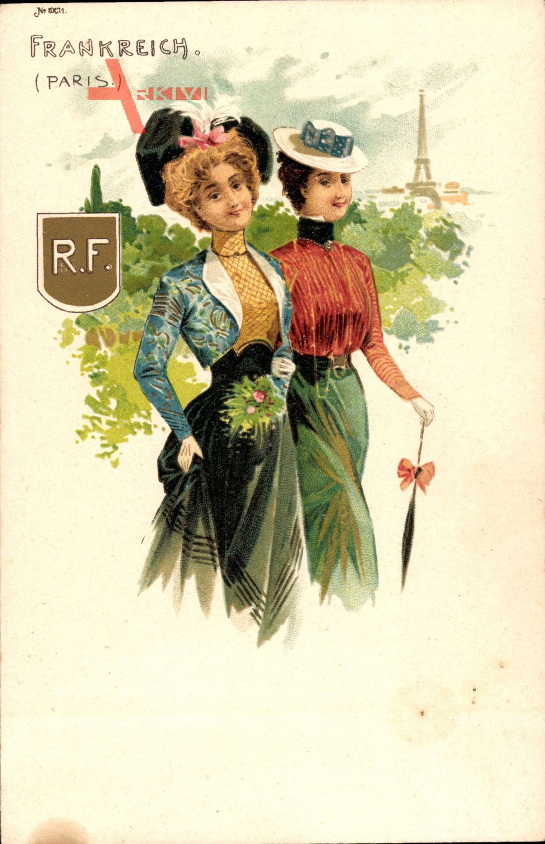 Paris Frankreich, Zwei junge Frauen in Pariser Tracht, Mode