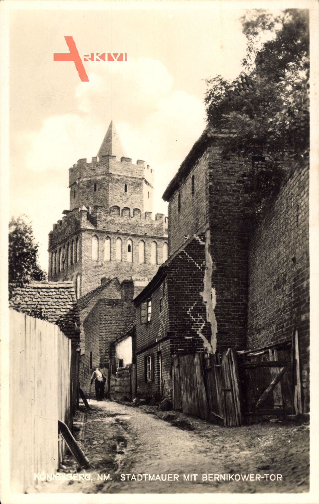 Chojna Königsberg Neumark Ostbrandenburg, Stadtmauer mit Bernikower Tor