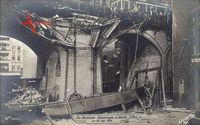 Berlin Mitte, Hochbahn Katastrophe, Trümmer, 26 September 1908