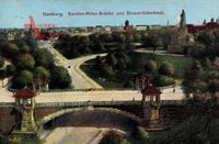 Hamburg Mitte Altstadt, Kersten Miles Brücke, Bismarckdenkmal