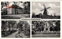 Friedeburg Ostfriesland, Windmühle, Kriegerdenkmal, Gebäude