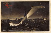 Schwerin, Graf Zeppelin v.d. St. Pauluskirche aus gesehen, LZ 127