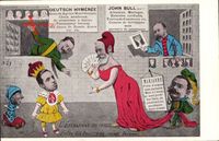 Emile Loubet, König Alfons XIII. von Spanien, Wilhelm II,Edward VII,Karikatur