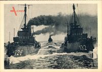 Deutsche Kriegsschiffe, 1. Minensuch Halbflotille, Ostsee, Juni 1932, 126,132