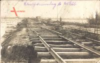 Skopje Mazedonien, Überschwemmung 1916, Zerstörte Gleise