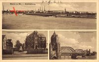 Mainz in Rheinland Pfalz, Amöneburg, Fröbelschule, Kriegerdenkmal, Brücke