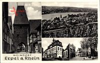 Erpel am Rhein, Fachwerkhäuser, Tor, Totalansicht, Denkmal, Straßenpartie