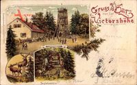 Gernrode im Harz, Gasthaus Victorshöhe, Teufelsmühle, Hirsche