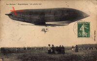 Le Ballon République en plein vol, Dirigéable, Franz. Zeppelin