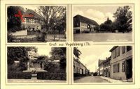 Vogelsberg Thüringen, Pfarre, Schule und Kirche, Lange Straße, Kriegerdenkmal