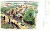 Paris, Exposition Universelle 1900, Vue de l'Esplanade des Invalides